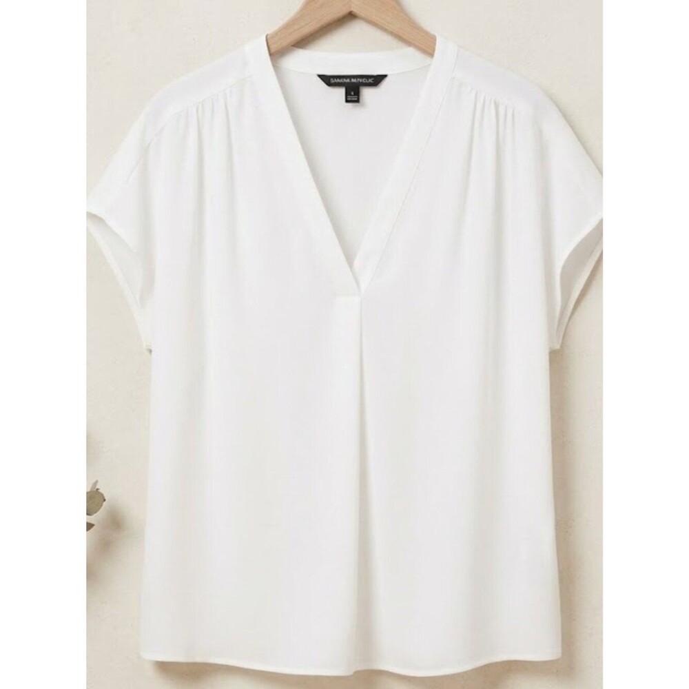Banana Republic White V-Neck Blouse Size 3x
